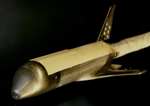 Rockwell X-33 wind tunnell model side view